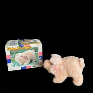 Pudgey the Piglet Battery Operated Moving Oinking Toy Pig 1980s In Box Working